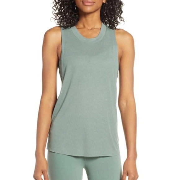 Set Of 3 Alo Yoga - Black Cherry Red, Moss Green, and Light Blue Tank TOPS SZ S - Picture 7 of 16